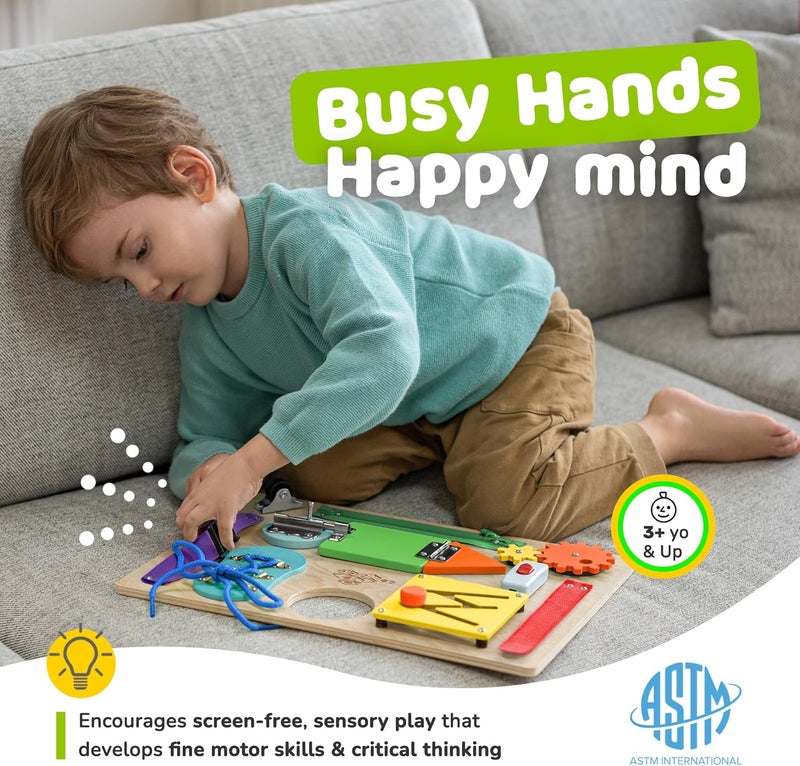 deMoca Montessori Busy Board for Toddlers - Image 2
